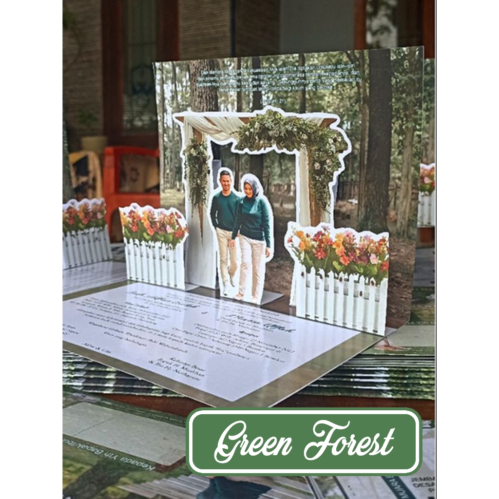 Undangan Pernikahan Pop Up Mewah Custom Foto Prewed Unik Undangan Ultah Khitan Aqiqah Wisuda
