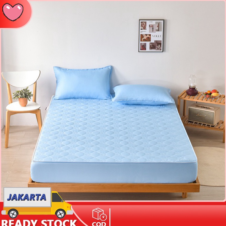 laris manis.. Warna polos Sprei Anti Air/ Sprei Protector bermotif / Sprei anti air ukuran 120x200 1