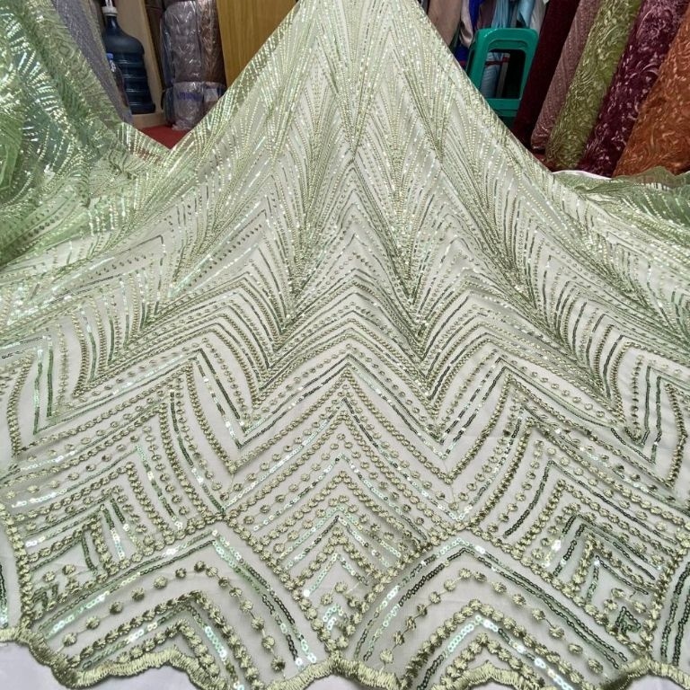 Terbaik.. Tile Payet mutiara, Bahan kebaya Brokat swaroski payet