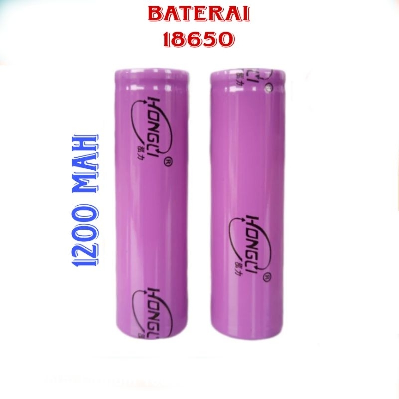 BATERAI HONGLI 18650 REAL CAPACITY BATERAI MIC SPEAKER 1200 MAH