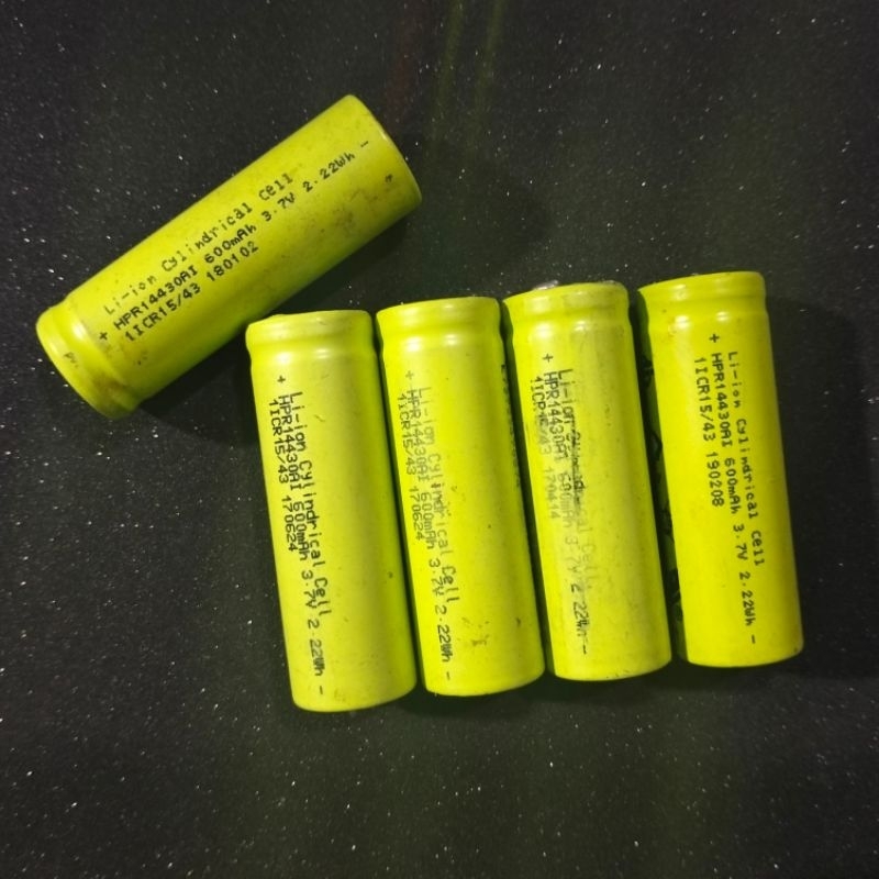BATERAI AA 600 MAH 3,7 VOLT CILINDER LION CHARGER