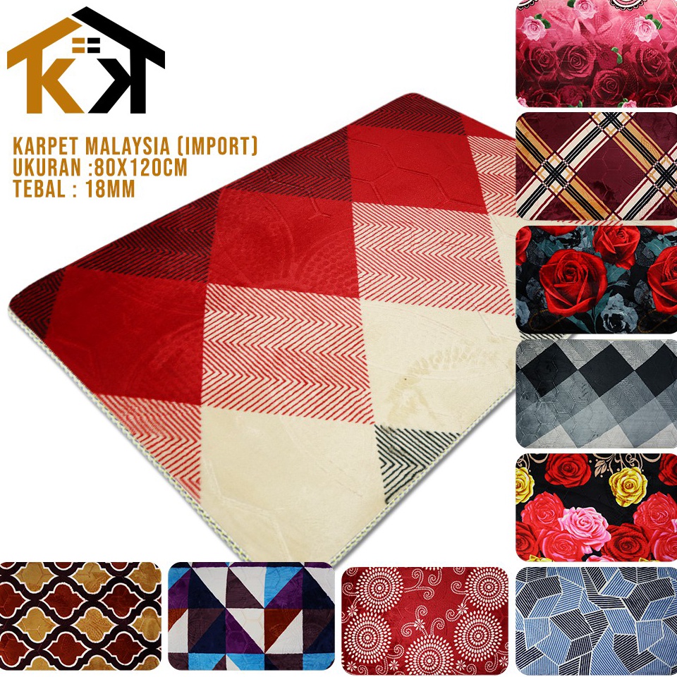 siap kirim.. (KK) 80X120CM KARPET MALAYSIA EMPUK ANTI SLIP TEBAL1,8CM.HIGH QUALITY
