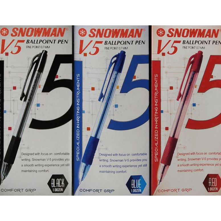 

Modern.. Pulpen Snowman V-5 0.7mm / (1pak/12pcs) IY0