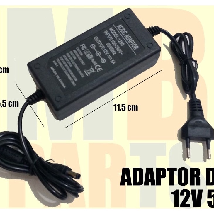 Baru Adaptor 12 Volt 5 Amper Murni Untuk Pompa DC.