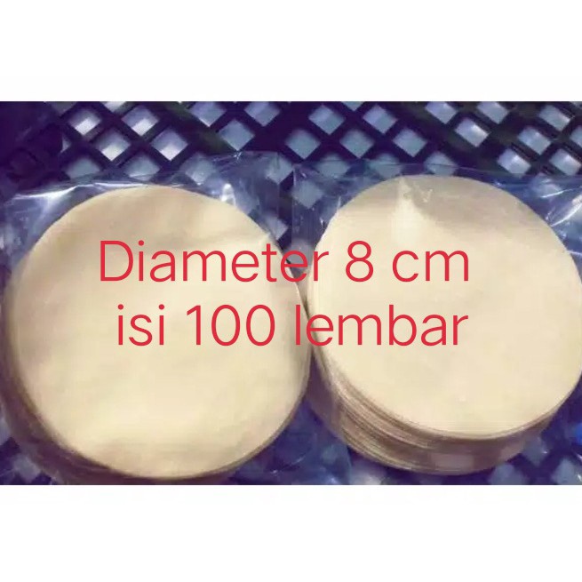 

NLGK1297 DiSkon !! Kulit dimsum,100 lembar/pack ukuran 8 cm