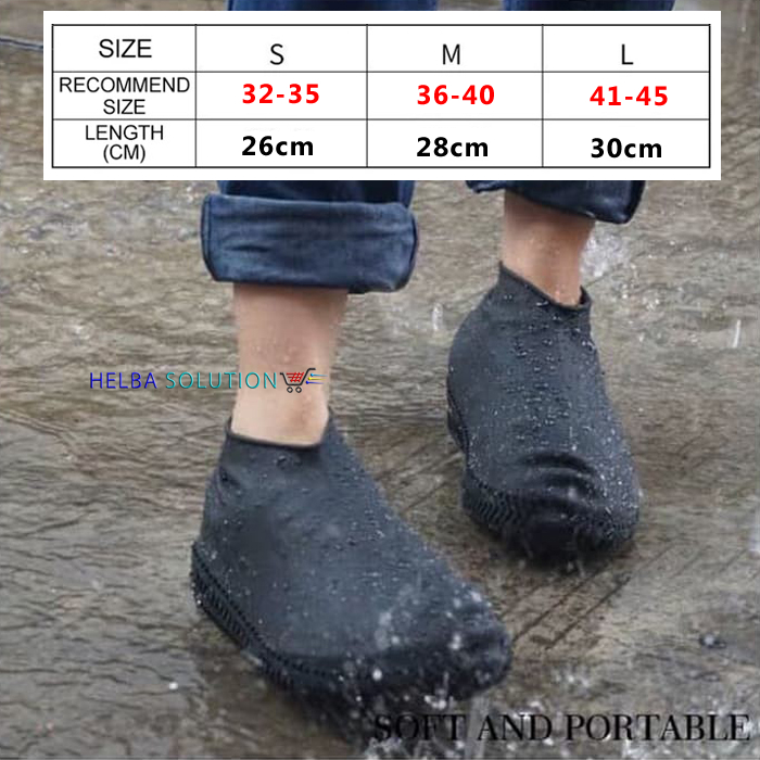 NEW Cover Sepatu Hujan Karet Elastis Pelindung Sepatu Anti Air Anti Slip Shoes Cover Waterproof