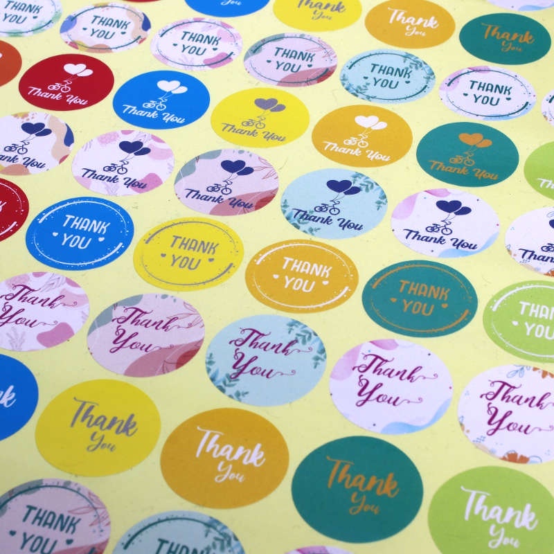 

Sticker Thank You | Stiker Terima Kasih | 48 Pcs / 1 lembar | diameter 3.4 cm | Sticker Label Murah