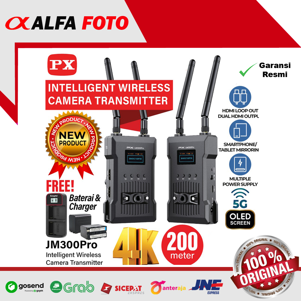 Wireless Camera Transmitter Receiver PX JM 300 Pro 4K bukan Hollyland Mars JM300