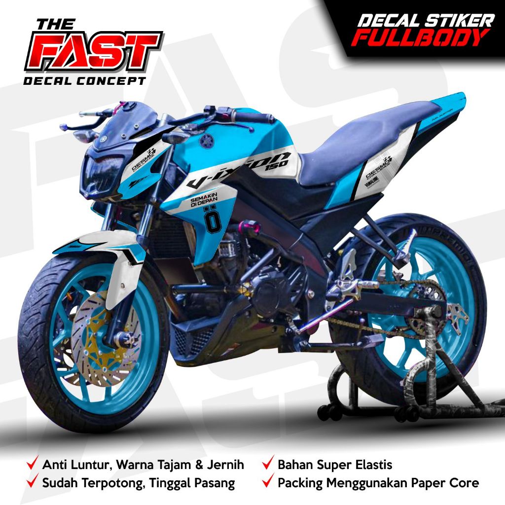 Decal keren Vixion NVL Ohlins Sticker Decal Striping Fullbody Yamaha Vixion Motif Ohlins Kendaraan M