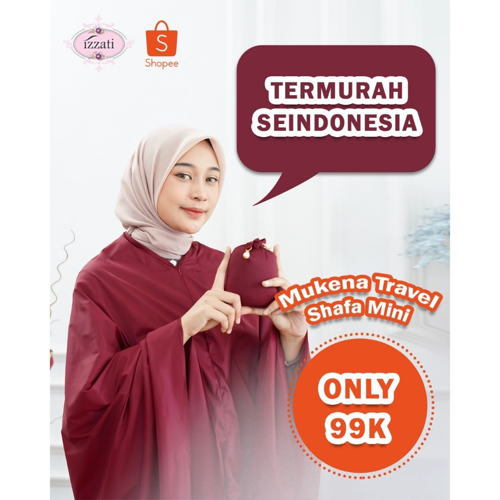 Mukena Travelling Mini Pouch Terkecil Parasut Premium Korea 2in1