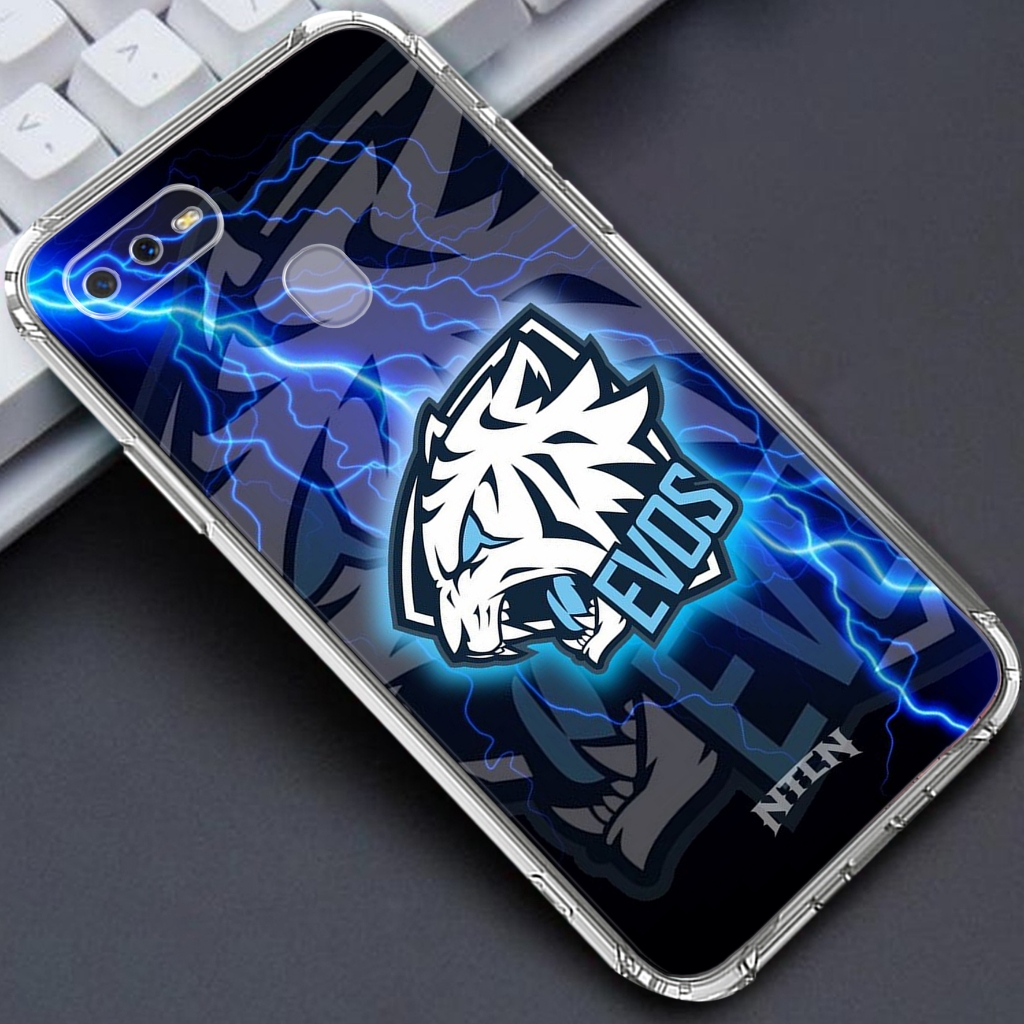 Softcase OPPO A5S /OPPO A12/OPPO A7  - Clear Case  MOTIF  ( EVOS ) - Anticrack - Case Bening - Softc