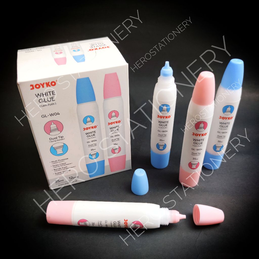 

Lem putih cair dual tip white glue joyko GL-W04 35 mL