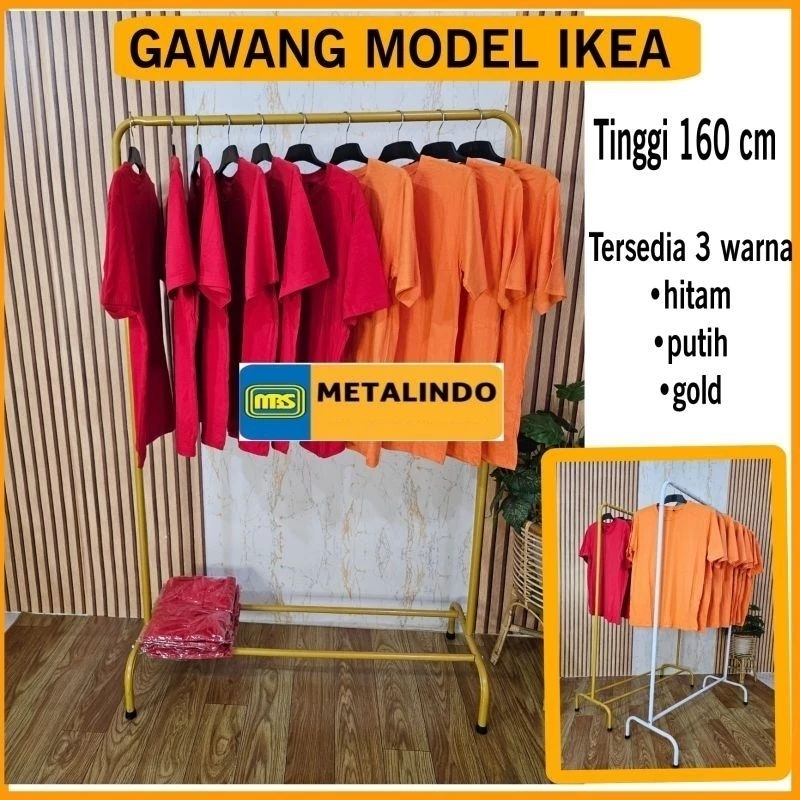 Gawang gantungan baju gawang display baju tinggi 150 cm gawangan baju jemuran baju minimalis