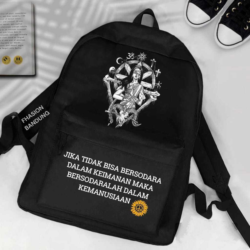 TAS RANSEL COSTUM MURAH PRIA WANITA TAS SEKOLAH PLURALISME TAS LAPTOP