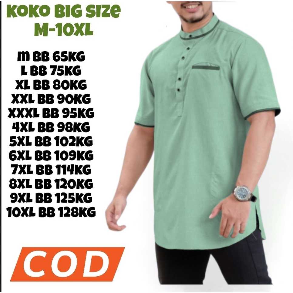 koko kurta baju muslim size super jumbo xxxl 4xl 5xl 6xl 6xl 7xl