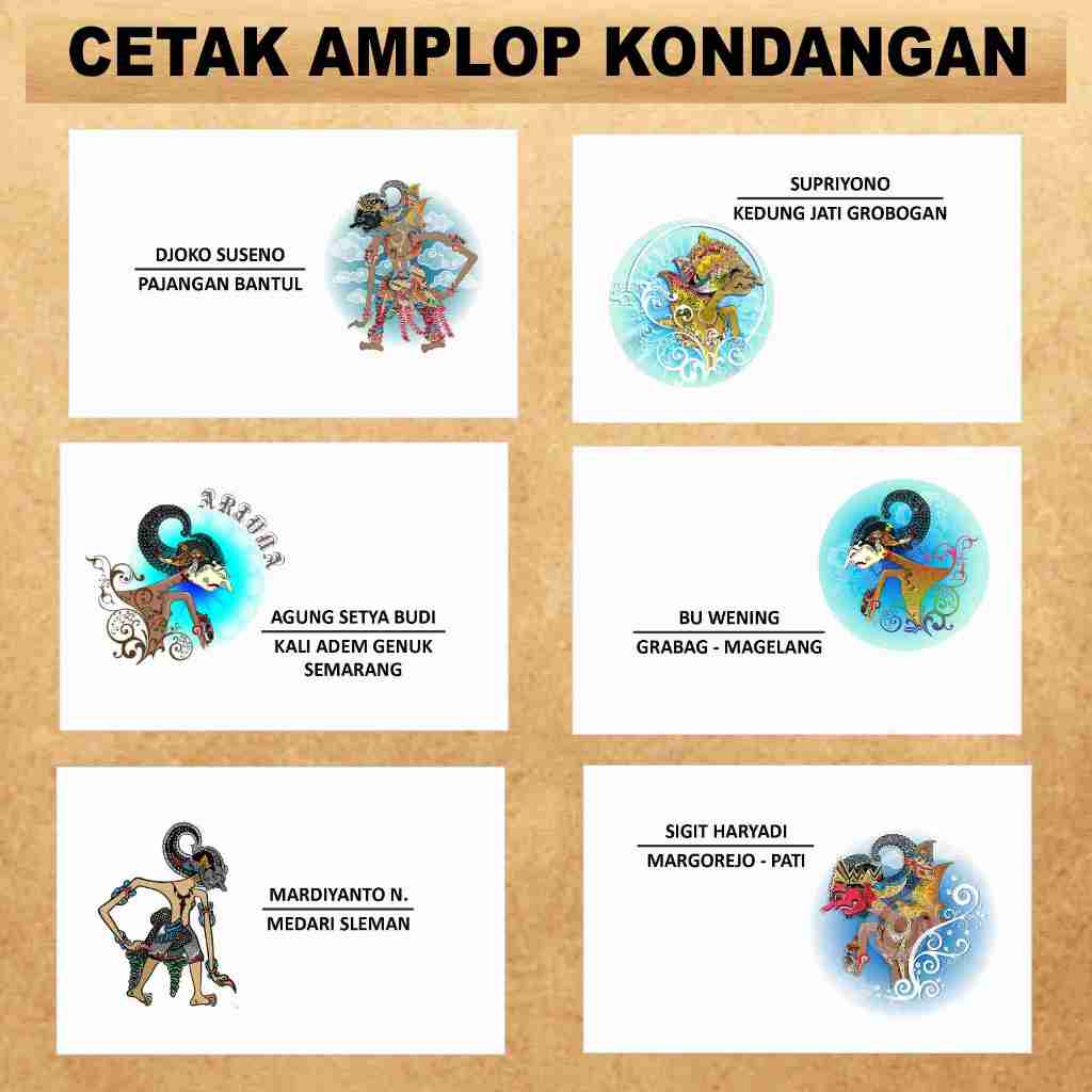 

Amplop Nama & Alamat Untuk Kondangan Custom