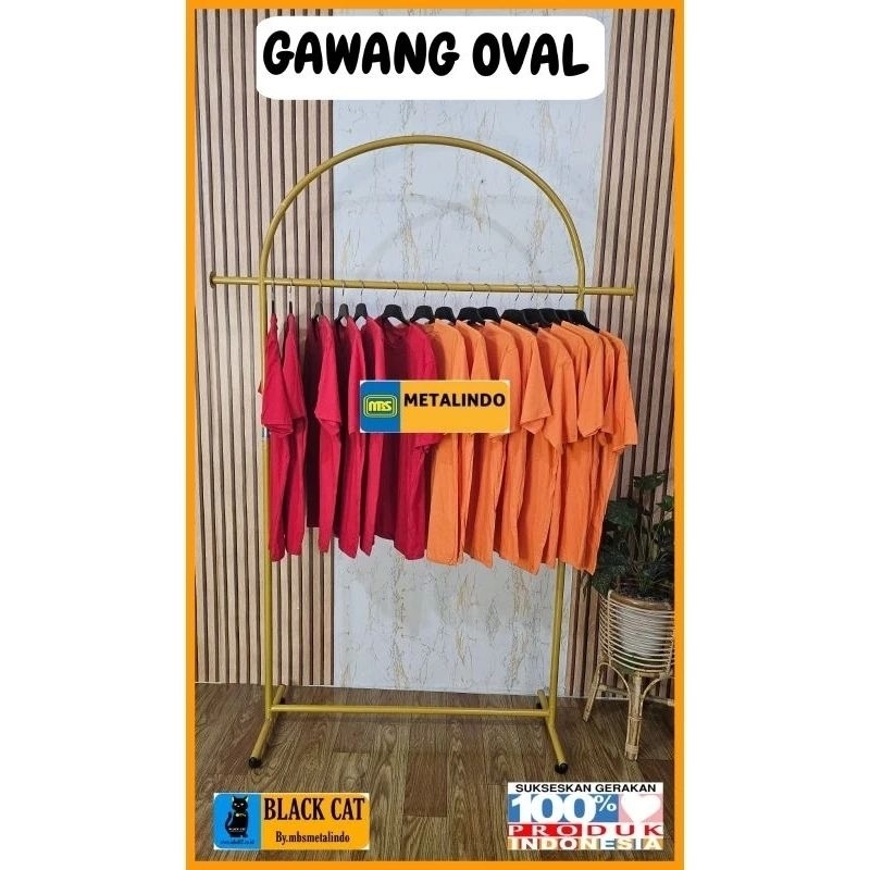 GAWANG GANTUNGAN BAJU OVAL GAWANG DISPLAY BAJU