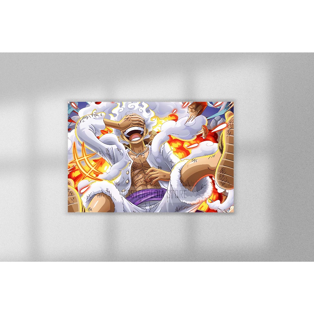 Poster Bingkai LUFFY GEAR 5 - 32 x 48 cm - Poster Luffy Awakening - Poster Mugiwara Luffy - Poster O