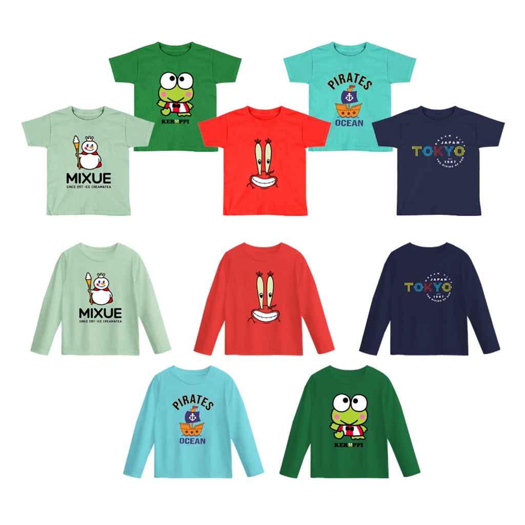 Kaos Anak Distro Cotton Combed 24s / Kaos Anak Lengan Panjang / Kaos Anak Tangan Pendek / Baju Anak 