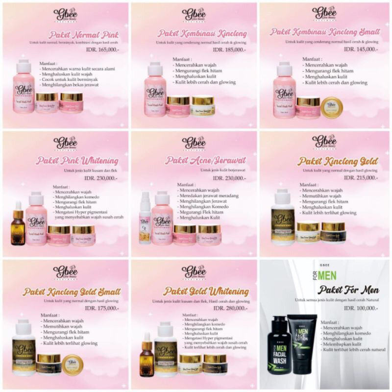 Paket Skincare Gbee Glow Beauty