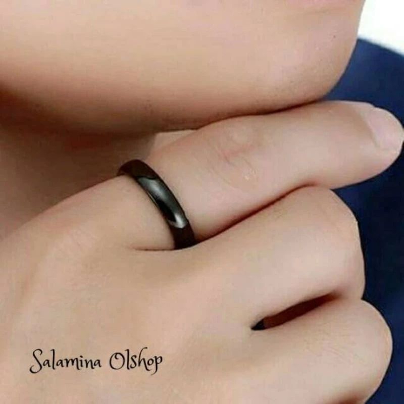 Cincin titanium hitam, silver&emas//cincin titanium