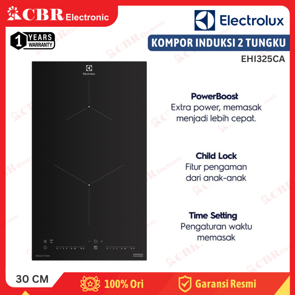 Kompor Induksi Tanam ELECTROLUX 2 Tungku EHI325CA