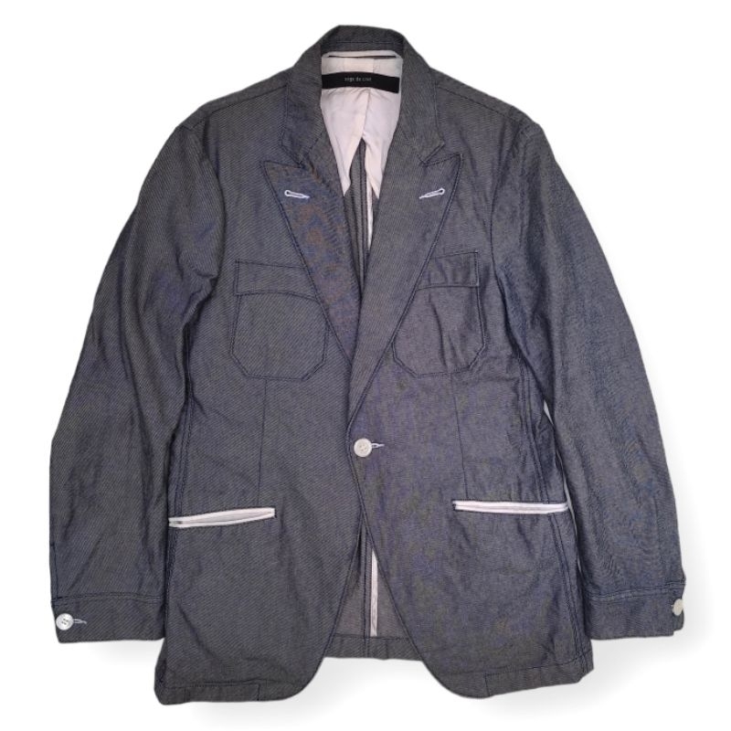 Sage de Cret Denim Blazer Suit Jacket