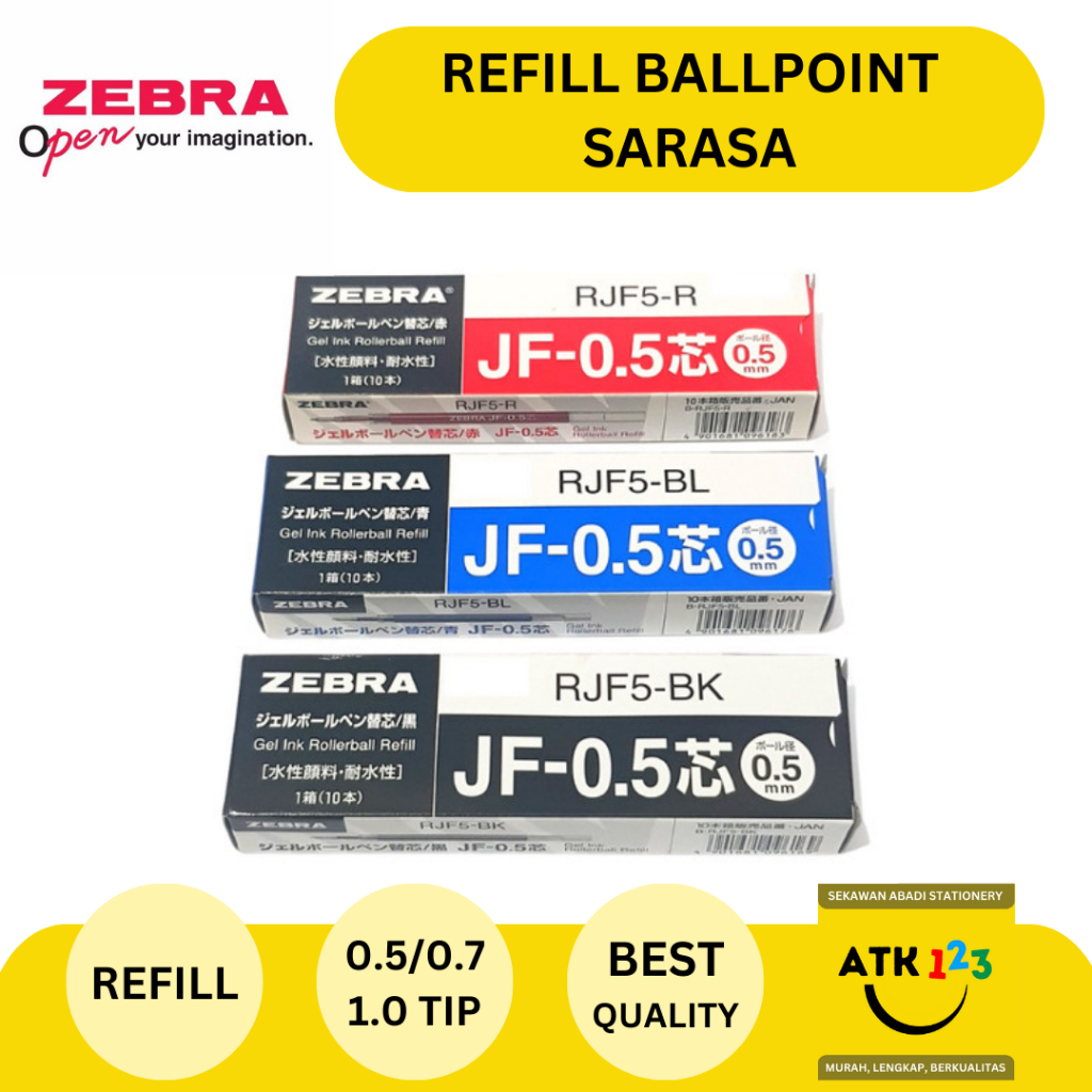 

REFILL Ballpoint / Bolpen / Pulpen Zebra Sarasa 0.5 0.7 1.0 Mrh Htm Br