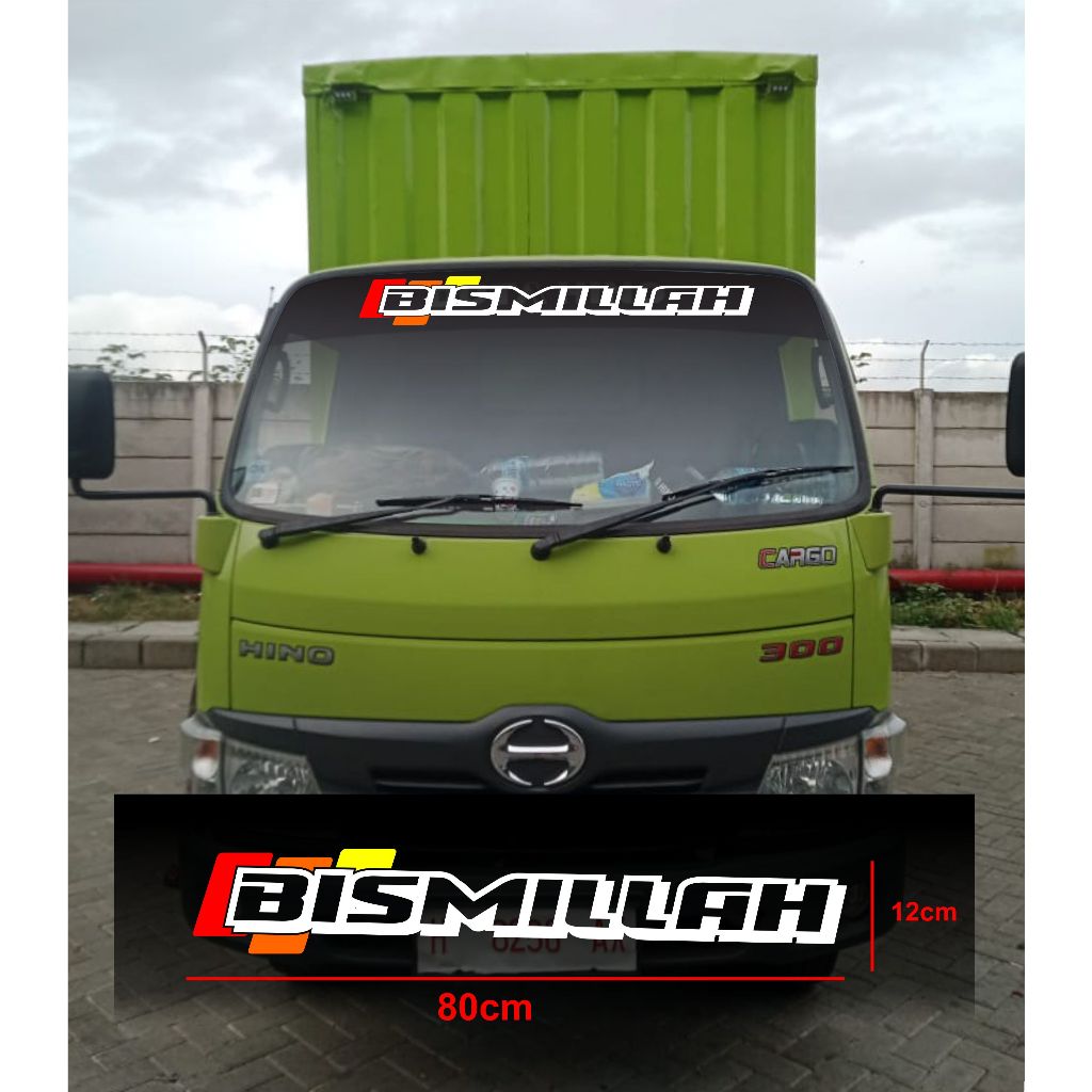 Stiker kaca truk hino