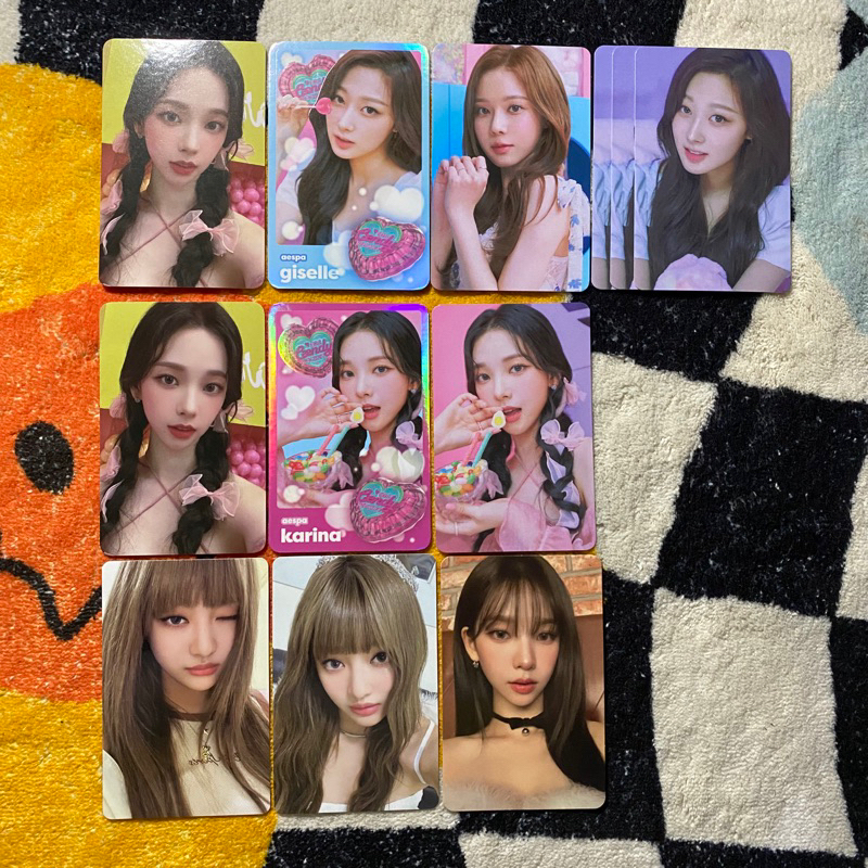 [READY] photocard pc aespa pink christmast sg23 oh caendy pocket trading card winter karina ningning