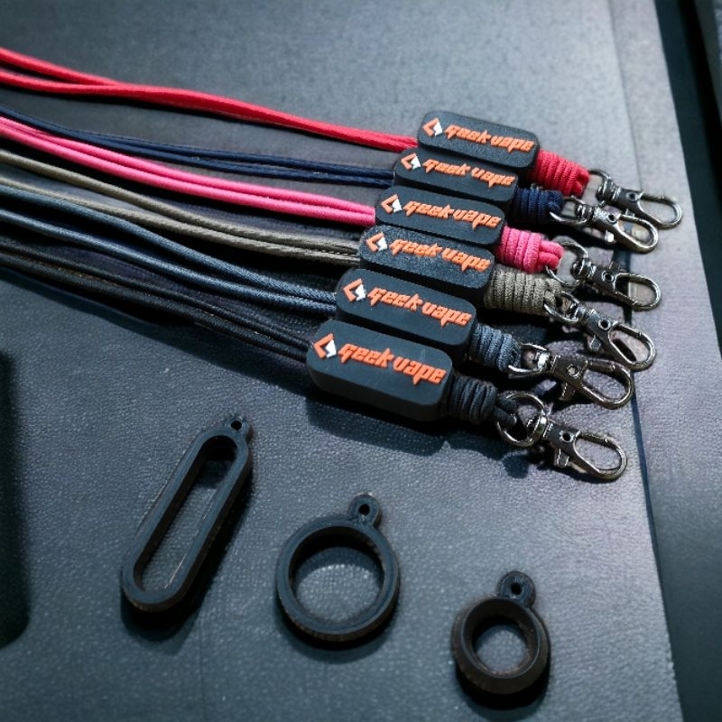 

LANDEZ - Lanyard tali gantungan simpel tulisan tebal GKV plus karet