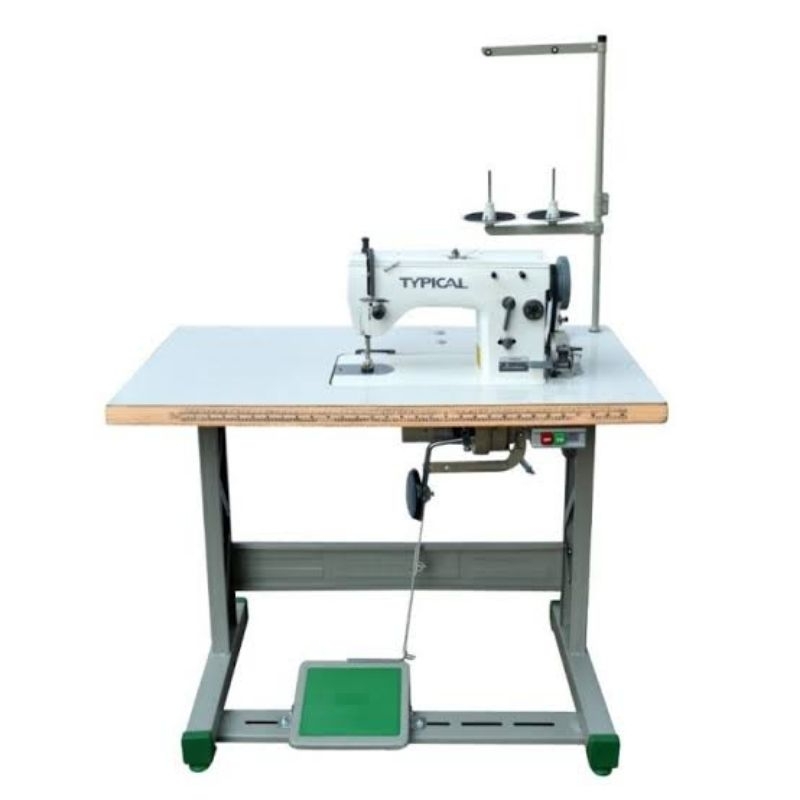Original Termurah | Mesin Jahit Zigzag Industrial Typical 20U43 1 Set Lengkap Dengan Meja Kaki Dinam