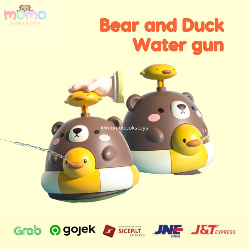 [MOMO] Bear and Duck Shower Baby Mainan Mandi Anak Bayi Bebek Semprot Air | Mainan Mandi Anak Pancur