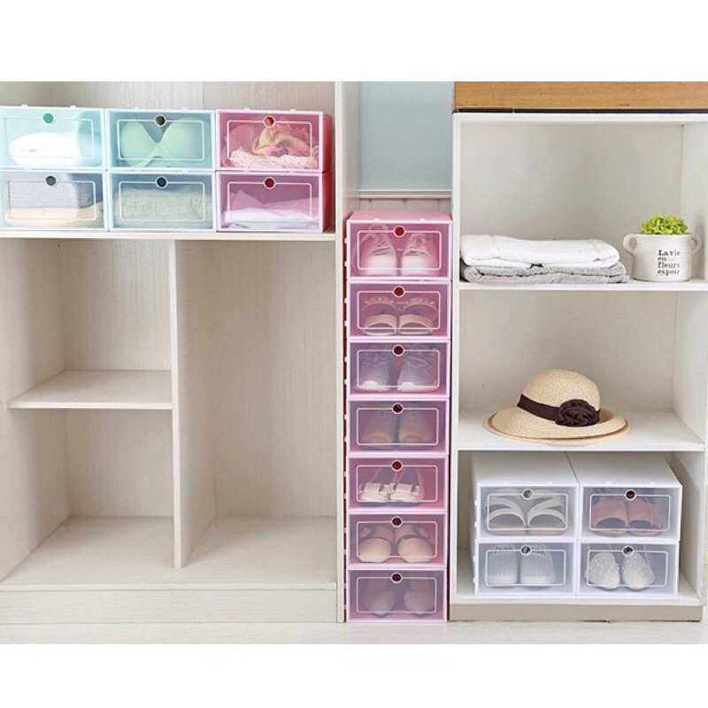 Kotak Sepatu Plastik  Serbaguna /Tempat Penyimpanan Sepatu / Rak Sepatu/ Kotak Sepatu/ Kotak Sepatu 