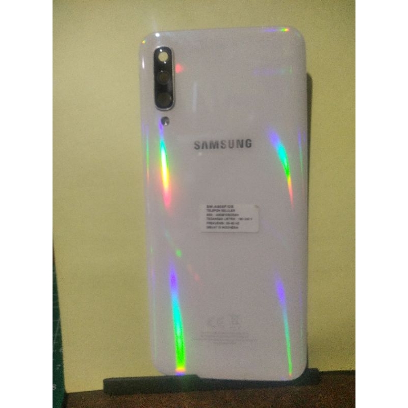 Backdoor Samsung A50 SM-A505F/DS plus Ring Kaca kamera Copotan Original Mulus Putih