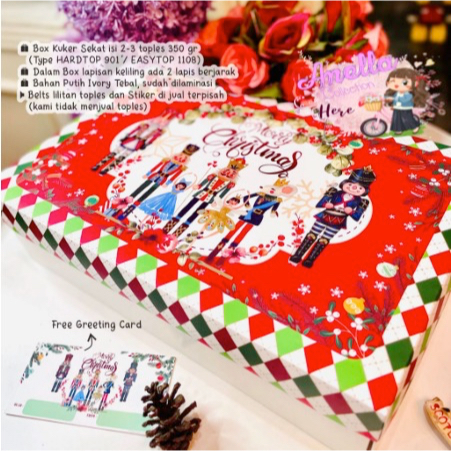 

Box sekat kuker isi 2-3 toples 350 gr Natal Tema Delightful Ballerina & Nutcracker