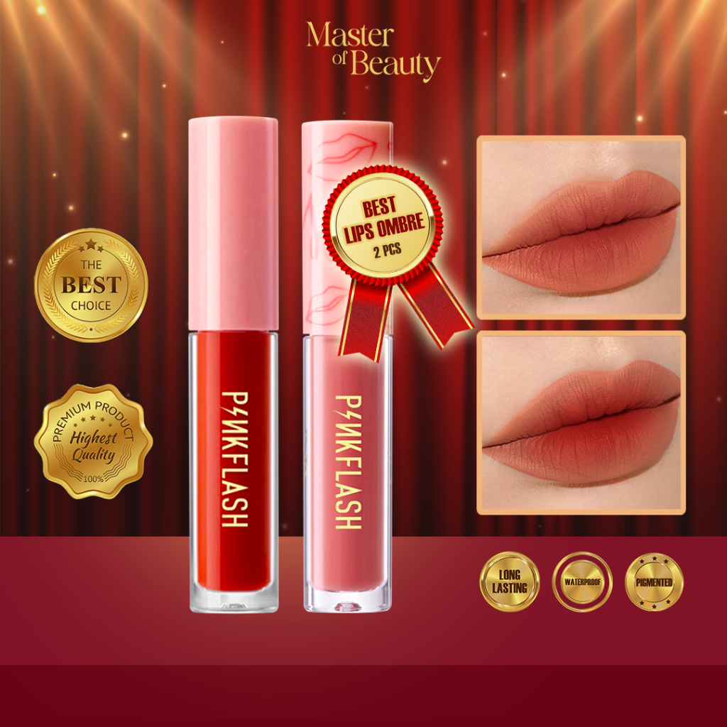 [PAKET 2 PCS] PINKFLASH - LIP MATTE Lip Ombre Long Lasting Transferproof Pigmanted