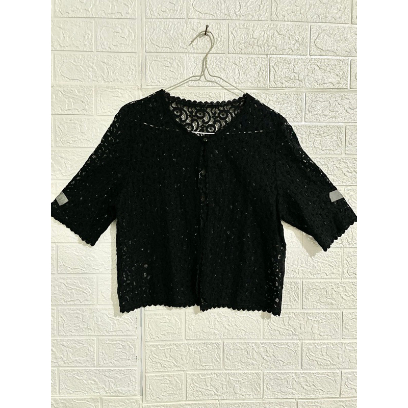 Preloved Thrift Bolero/ Outer Brukat Hitam