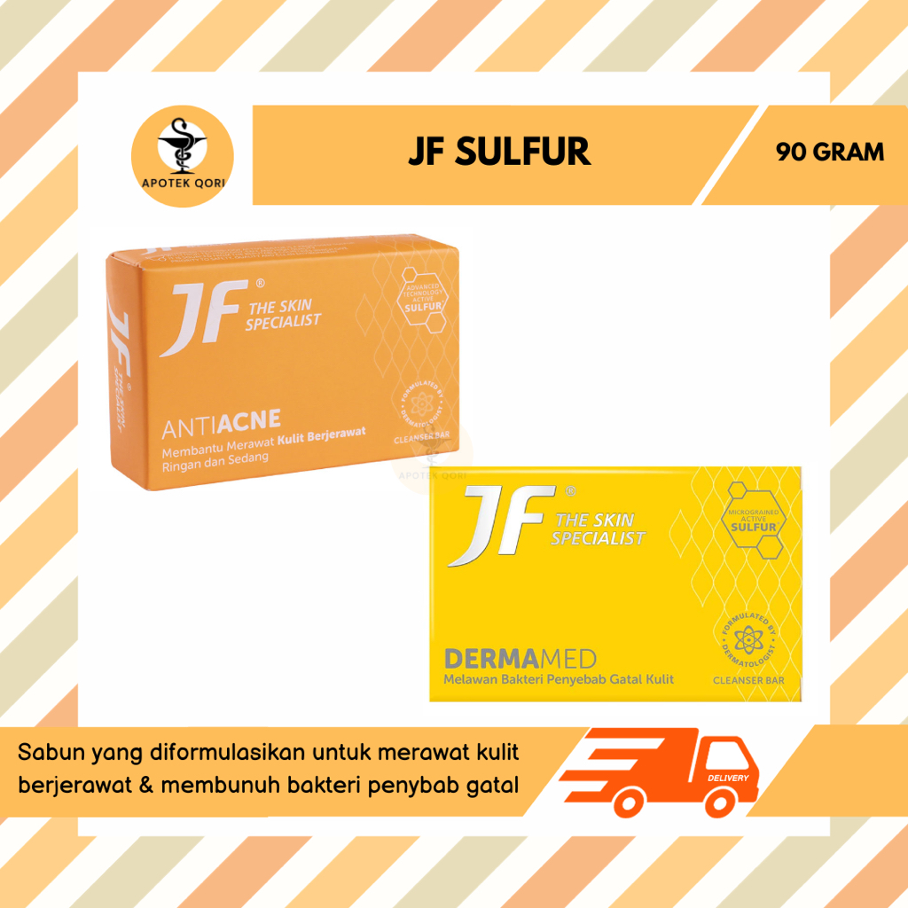JF SULFUR DERMAMED/JF SULFUR ANTIACNE/SABUN MANDI/SABUN WAJAH JERAWAT