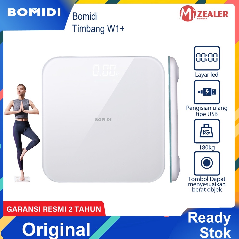 HARGA BERSAHABAT Body Fat Scale BOMIDI W1+ Timbangan Elektronik With USB 180Kg Weight Body Scale Des