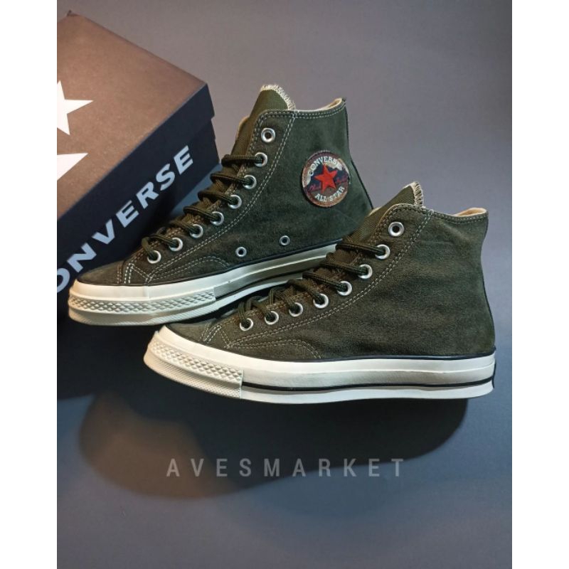 Converse CT Hi 70s Mountain Suede Green Army Used Original