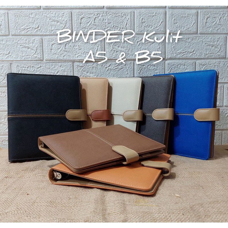 

✨SHOPEE MALL✨ Binder Kulit A5, B5, Binder Kuliah, Cover Binder, Binder A5 Ring 6, Ring 20, B5 Ring 26, Buku Binder 
