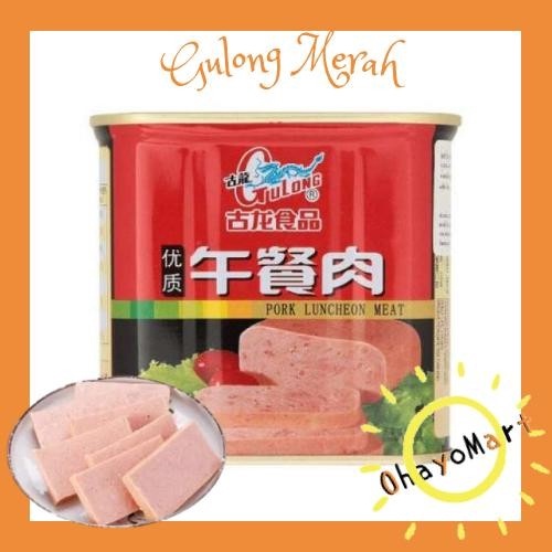 

✨BIG SALE✨ Gulong Merah / Gulong Pork Luncheon meat / Babi Kaleng Merah 340grm grosir