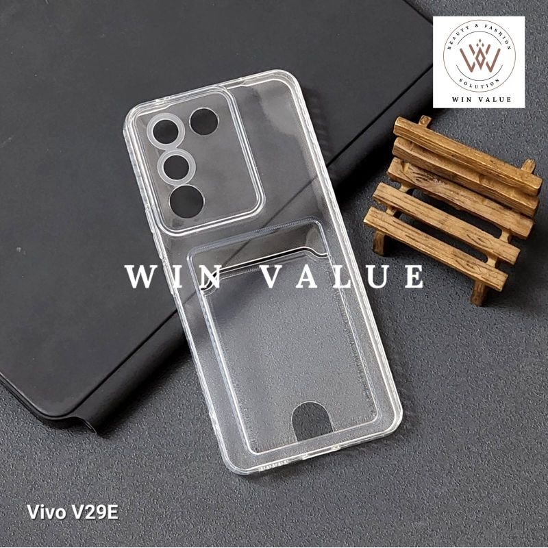 Vivo V25 Pro Vivo V27 5G Vivo V27E 5G Vivo V29E 5G Clear Card Case Slot Kartu Case Vivo V25 Pro Vivo
