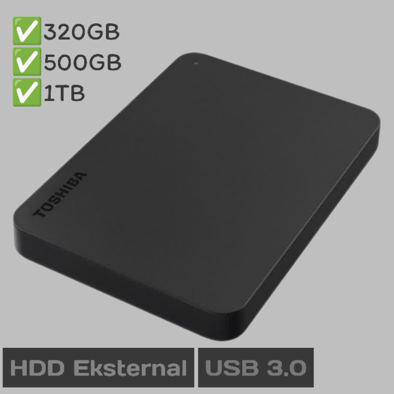 [KODE B65K] HARDISK EKSTERNAL TOSHIBA CANVIO BASICS 320 500GB 1TB USB 3.0 HARDISK EKSTERNAL MURAH BERGARANSI 1 TAHUN