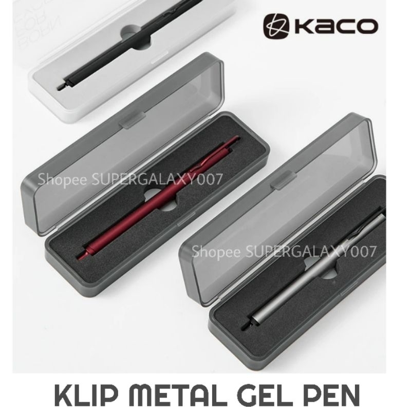 Kaco Klip Metal Gel Pen Pulpen Hitam Kaco Metal Gel Pen Pulpen Gel Pen Kaco Pen Kaco Clip Gel Pen Me