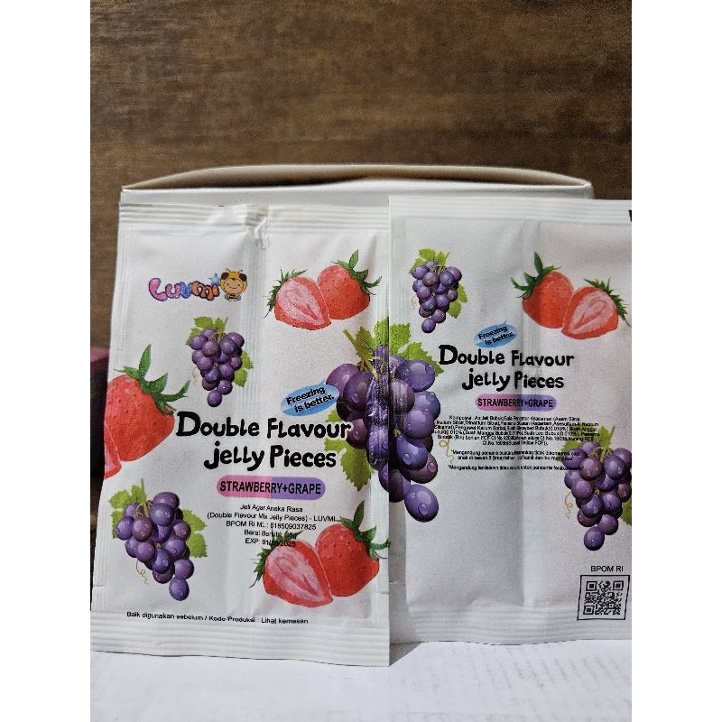 Luvmi Double Flavour Jelly Pieces jelly agar aneka rasa