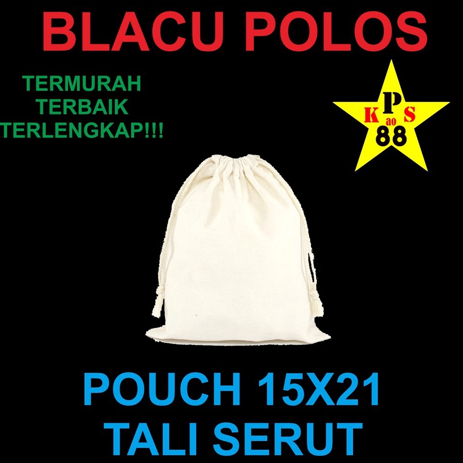 Ready Stock POUCH BLACU 15X21 POLOS - POUCH BAG POLOS - TAS POUCH BLACU POLOS