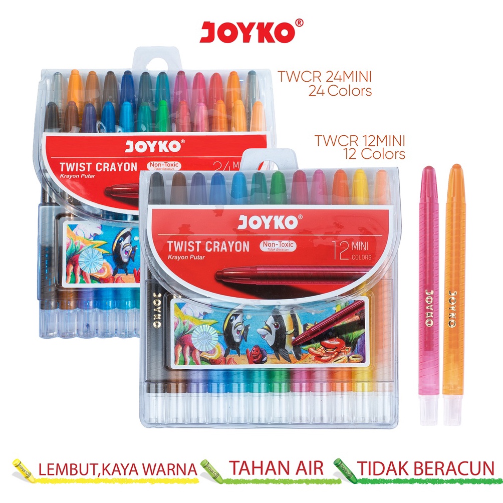 

Kekinian.. Krayon Putar Mini Twist Crayon Joyko TWCR GRF