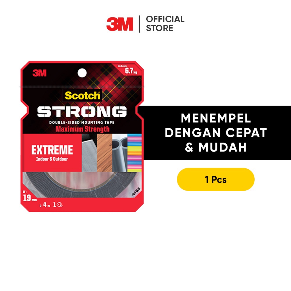 

✨Original✨ 3M Scotch Perekat Isolasi Extreme Mounting Tape 414-M19 19 MM X 4 M / 1 Pc !!!